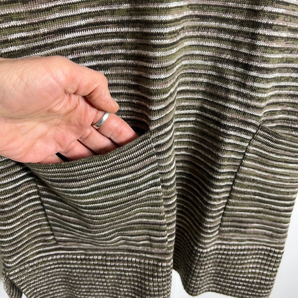 Anthropologie eight eight eight Cowell neck green and brown earth tones tunic, M - Picture 3 of 16